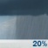 Sunday: A 20 percent chance of showers.  Mostly cloudy, with a high near 52. Calm wind becoming south southwest around 5 mph. 